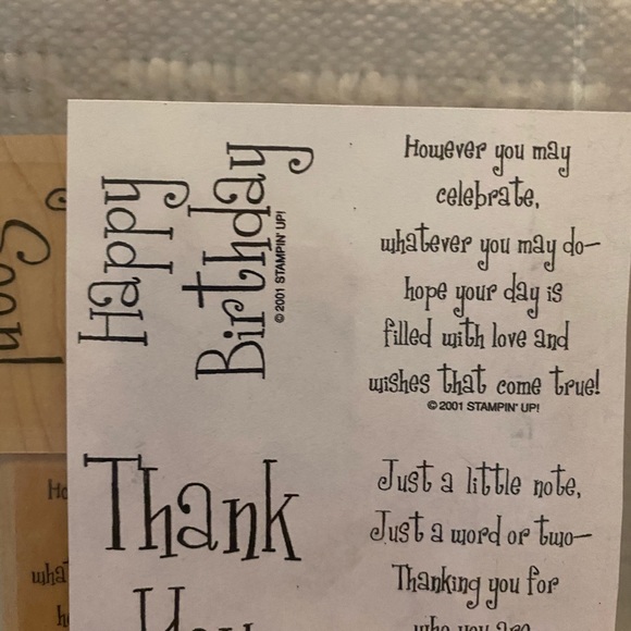 ⚫️ Stampin Up rubber stamps Cheery Chat New - Picture 2 of 6